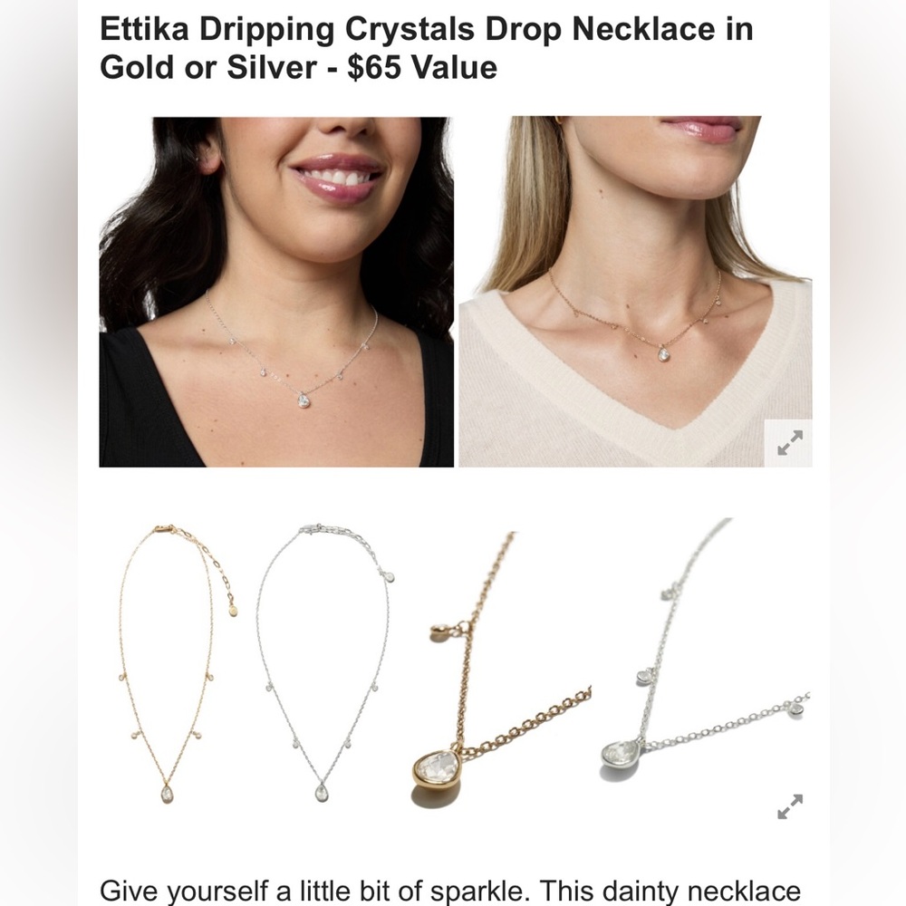Ettika Silver Charm Necklace